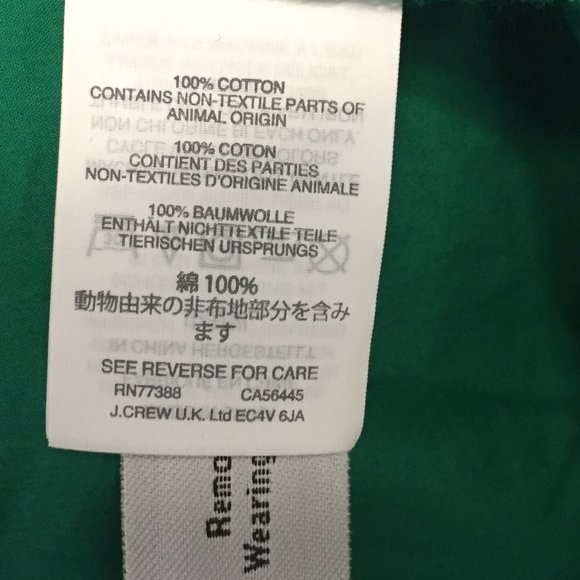 J. Crew Green Off Shoulder Top Shirt size 0 - Picture 4 of 4